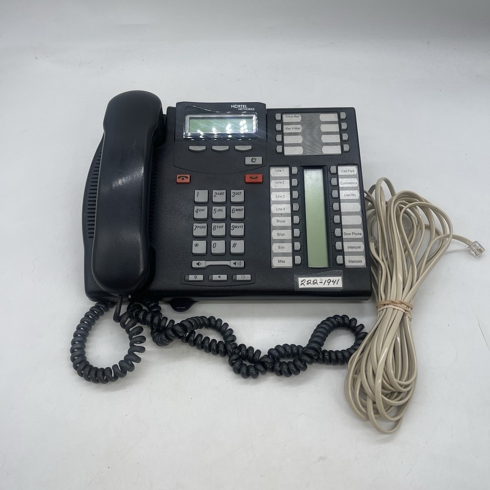 Nortel Networks T7316E Phone with Phone Line / Cable WORKING and Cleaned READ